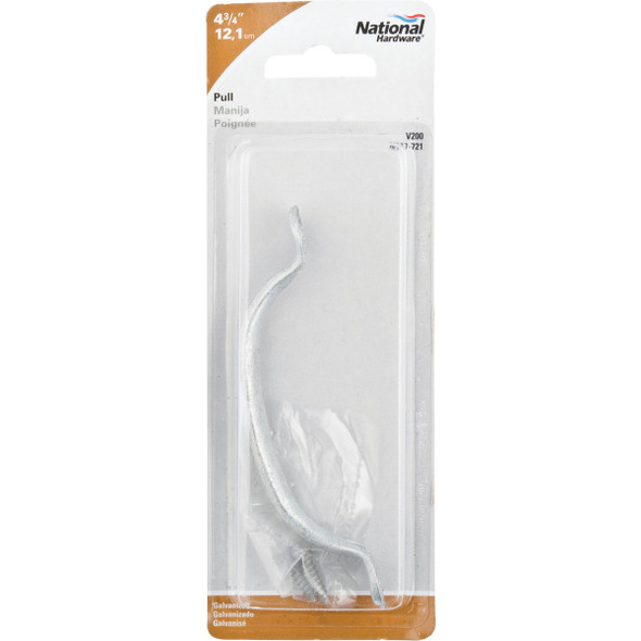 National Hardware 4-3-4 In. Galvanized Door Pull N117-721 203491