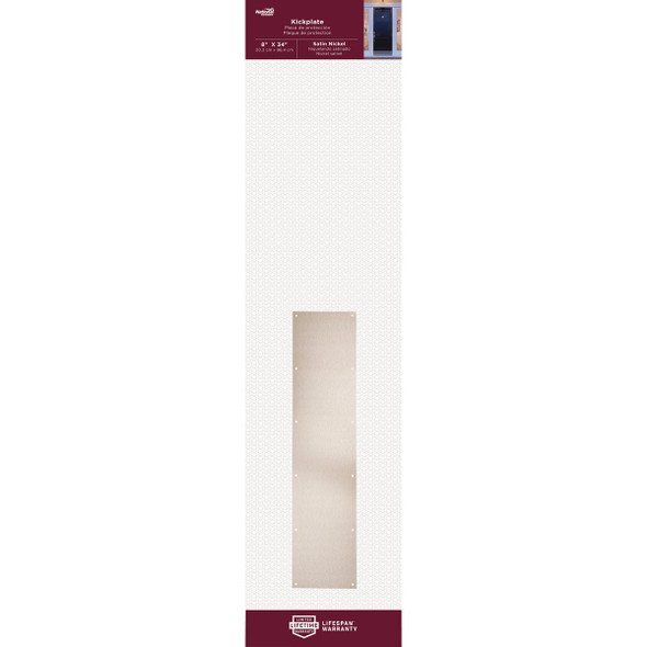 National Hardware 8 In. x 34 In. Satin Nickel Aluminum Kickplate N270-316 200785