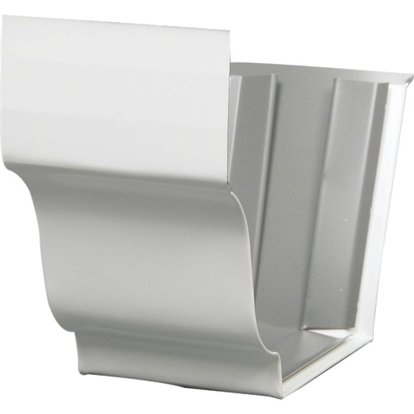 Amerimax 5 In. Galvanized White Slip-Joint Gutter Connector 33209 115869