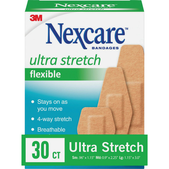 Nexcare Ultra Stretch Bandages, Assorted 576-30PB