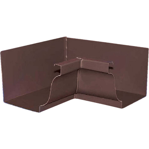 Amerimax 5 In. Galvanized Brown Mitre Gutter Inside Corner 3320119