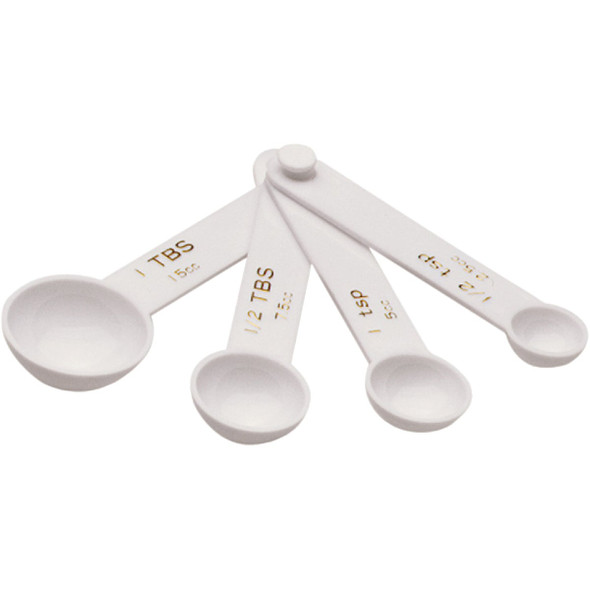 Norpro White Plastic Measuring Spoons (4-Piece) 3041W