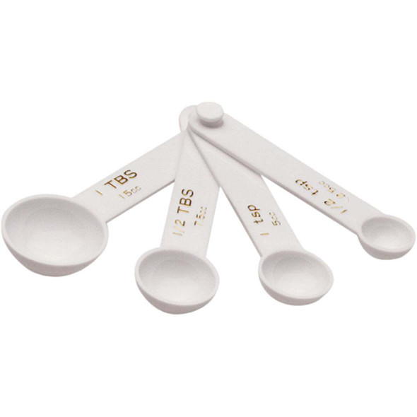 Norpro White Plastic Measuring Spoons (4-Piece) 3041W
