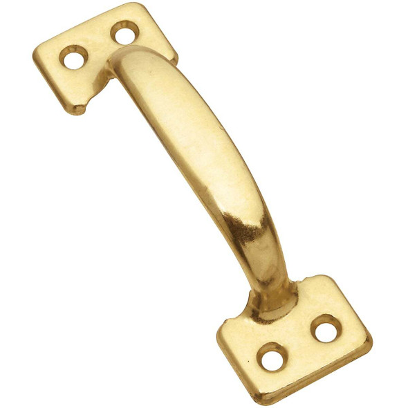 National Hardware 4 In. Bright Brass Window Sash Lift N116-558