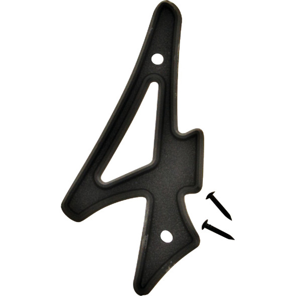 Hy-Ko 4 In. Black House Number Four PN-29/4 Pack of 10