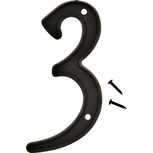 Hy-Ko 4 In. Black House Number Three PN-29/3 Pack of 10
