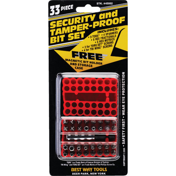 Best Way Tools 33-Piece Security Bit Set B45002 397342