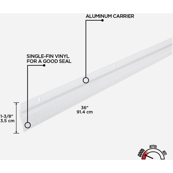 M-D Building Products 0.25 In. 36 In. White Door Sweep M-D Building Products 0.25 In. 36 In. White Door Sweep