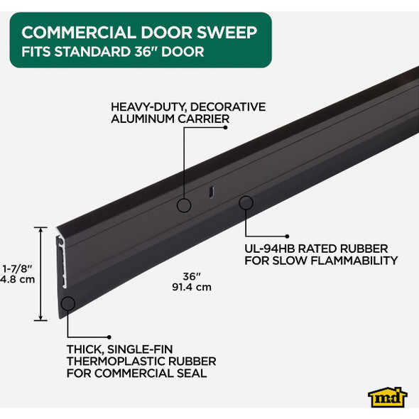 M-D Building Products Ultra 0.25 In. 36 In. Bronze Door Sweep