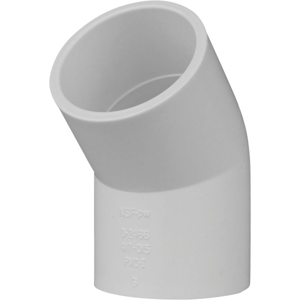 Charlotte Pipe 1-1/2 In. Slip x Slip Schedule 40 45 Deg. PVC Elbow (1/8 Bend) Charlotte Pipe 1-1/2 In. Slip x Slip Schedule 40 45 Deg. PVC Elbow (1/8 Bend)