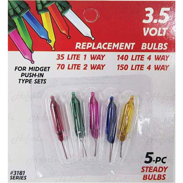 Home Impressions Mini Multi 3.5V Replacement Light Bulb (5-Pack) KT-2024-S20