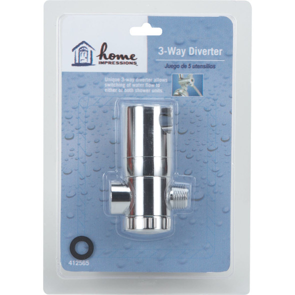Home Impressions Chrome 3-Way Shower Diverter 412565 412565