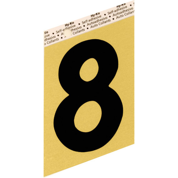 Hy-Ko Aluminum 3-1/2 In. Non-Reflective Adhesive Number Eight GG-25/8 Pack of 10