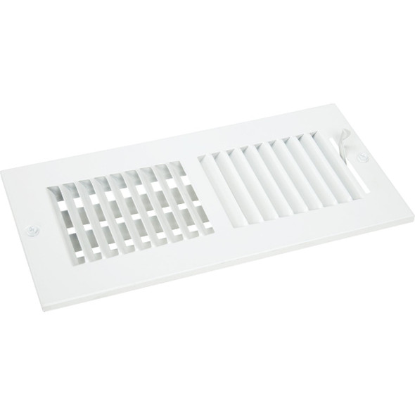 Home Impressions 4 In. x 10 In. White Steel Wall Register Home Impressions 4 In. x 10 In. White Steel Wall Register