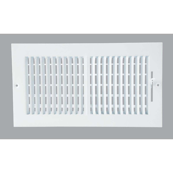 Home Impressions 6 In. x 12 In. White Steel Wall Register 2SW1206WH-B