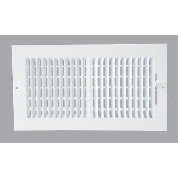Home Impressions 6 In. x 12 In. White Steel Wall Register 2SW1206WH-B