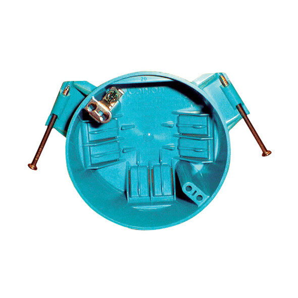 Carlon 50 Lb. Rating Nail On PVC Molded Ceiling Box with Grounding Lug B520PUPC