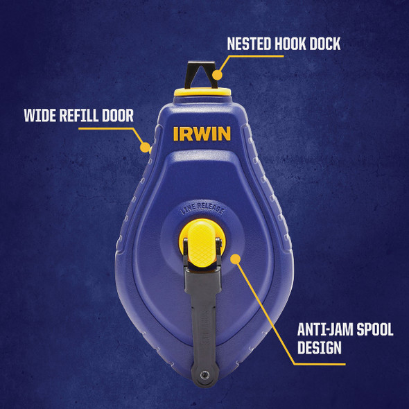 Irwin STRAIT-LINE Speed-Line 100 Ft. Chalk Line Reel IWHT48442 306177