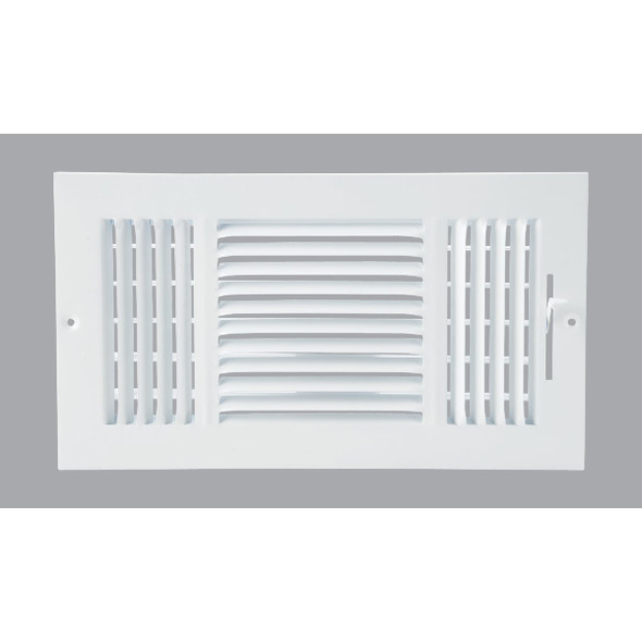 Home Impressions 6 In. x 14 In. White Steel Wall Register 3SW1406WH-AB