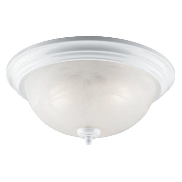 Canarm 15 In. White Incandescent Flush Mount Ceiling Light Fixture IFM41511