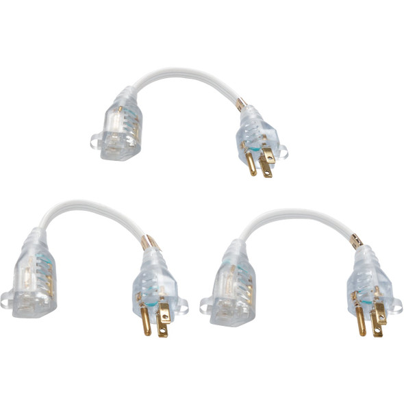 Do it Best 8 In. 16/3 Short Extension Cord Set (3-Pack) Do it Best 8 In. 16/3 Short Extension Cord Set (3-Pack)