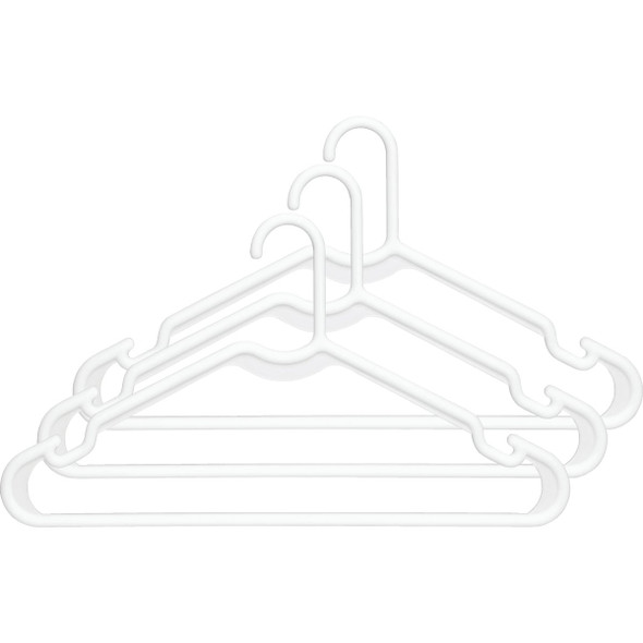 Whitmor Heavy Duty White Tubular Plastic Clothes Hanger (3-Pack) 6345-9029-3-WHT