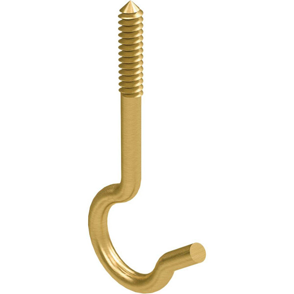 National Hardware 2-1/2 In. Brass Ceiling Hook (3-Pack) N274-936