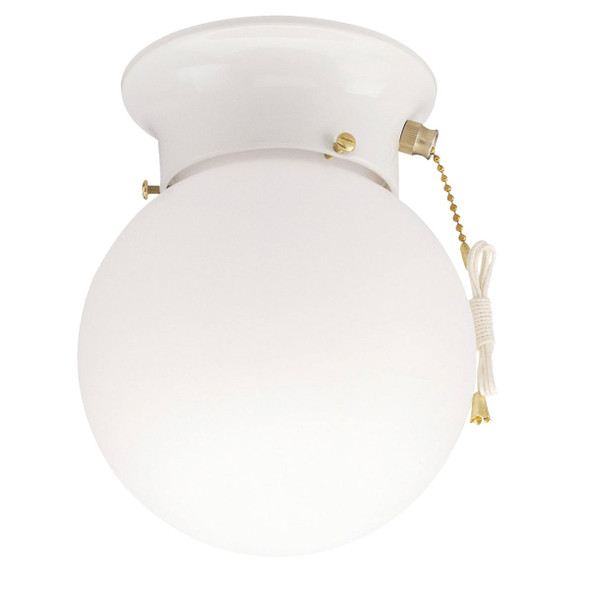 Canarm 1bulb Wht Globe Fixture ICL9WHW