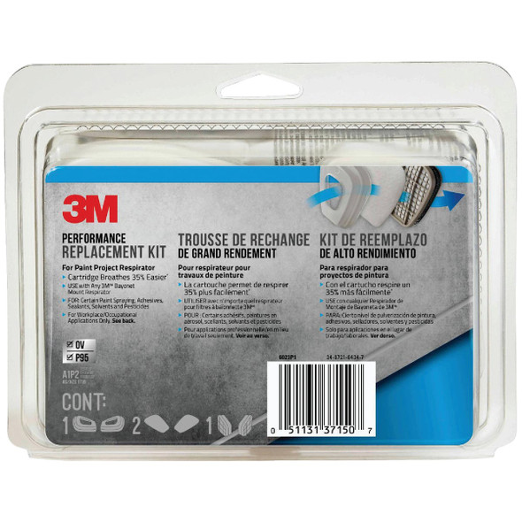 3M Performance Replacement Kit for the Paint Project Respirator OV/P95 6023P1-DC
