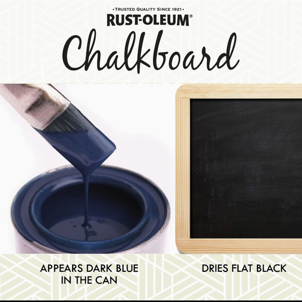 Rust-Oleum Black Quart Flat Chalk Board Paint 301450 778457