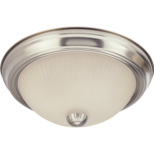 Canarm 11 In. Brushed Nickel Incandescent Flush Mount Ceiling Light Fixture