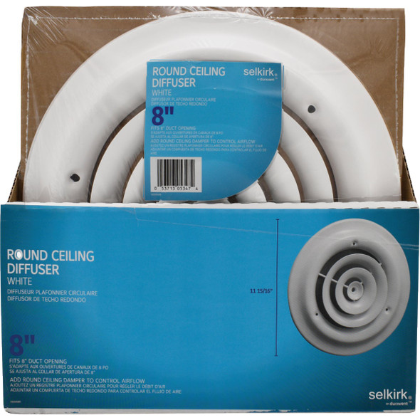 Selkirk 8 In. Round Ceiling Diffuser 1500W8R 402621