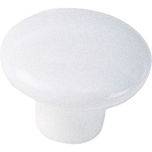 Laurey Porcelain Round White 1-1/2 In. Cabinet Knob 01742