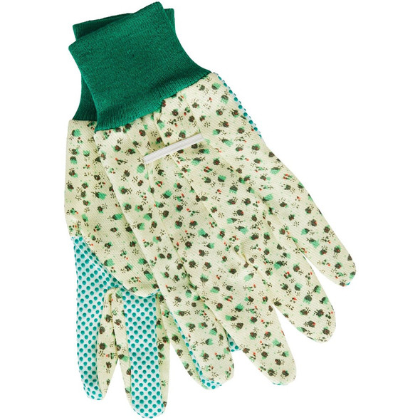 Best Garden Women's 1 Size Fits All Canvas Garden Glove with Knit Cuff 726052 726052
