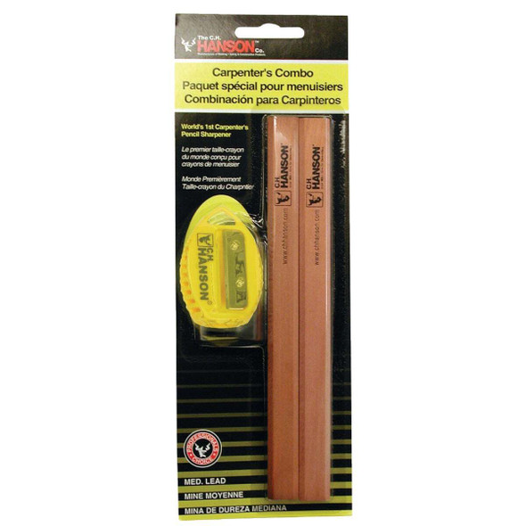 C.H. Hanson Medium Carpenter Pencil and Sharpener 10216