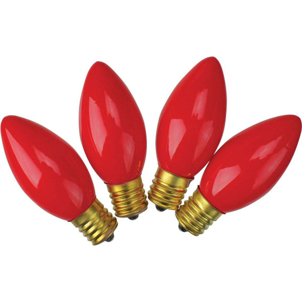 Home Impressions C9 Red Ceramic 125V Replacement Light Bulb (4-Pack) 900893