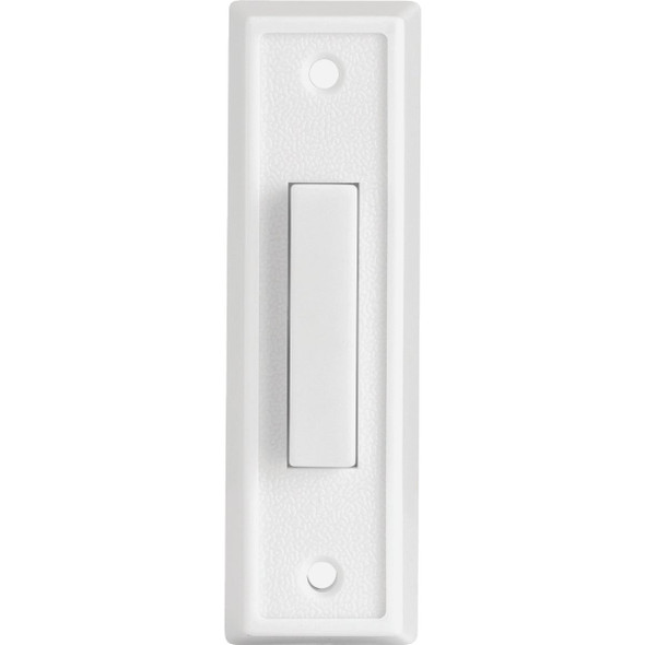Heath Zenith Wired White Plastic LED Lighted Doorbell Push-Button 18000092