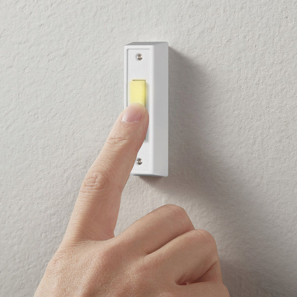 Heath Zenith Wired White Plastic LED Lighted Doorbell Push-Button 18000092 553379