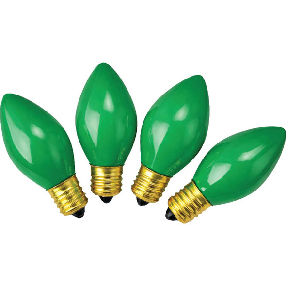 Home Impressions C9 Green Ceramic 125V Replacement Light Bulb (4-Pack) 900974