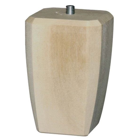 Waddell 4 In. x 2-1/2 In. Square Taper Hardwood Bun Foot 2746