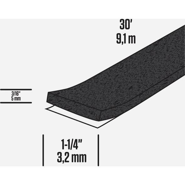 M-D Building Products 30 Ft. Gray Foam Tape Camper Seal for Camper Shells