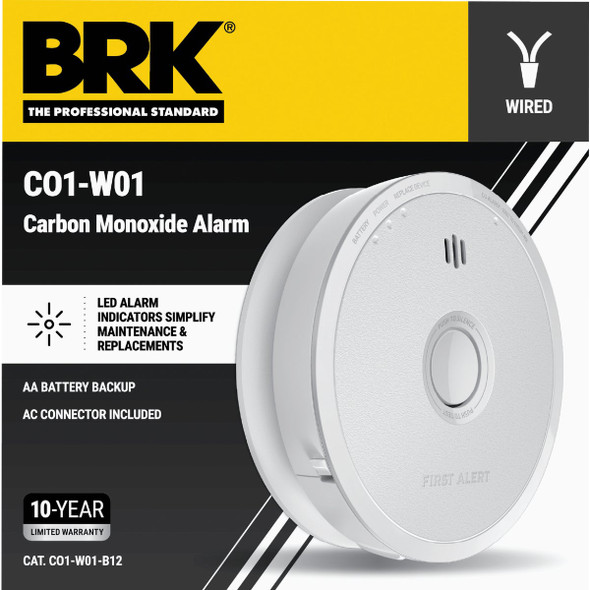 First Alert Hardwire Co Detector CO1-W01-B12