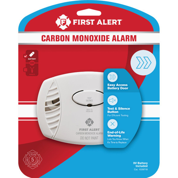 First Alert CO400 Battery Operated 9V Electrochemical Carbon Monoxide Alarm First Alert CO400 Battery Operated 9V Electrochemical Carbon Monoxide Alarm