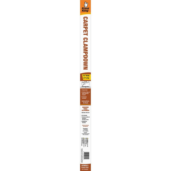 Do it Satin Gold Fluted 1-3-8 In. x 3 Ft. Carpet Clampdown with Teeth H70FB-3DI 261807