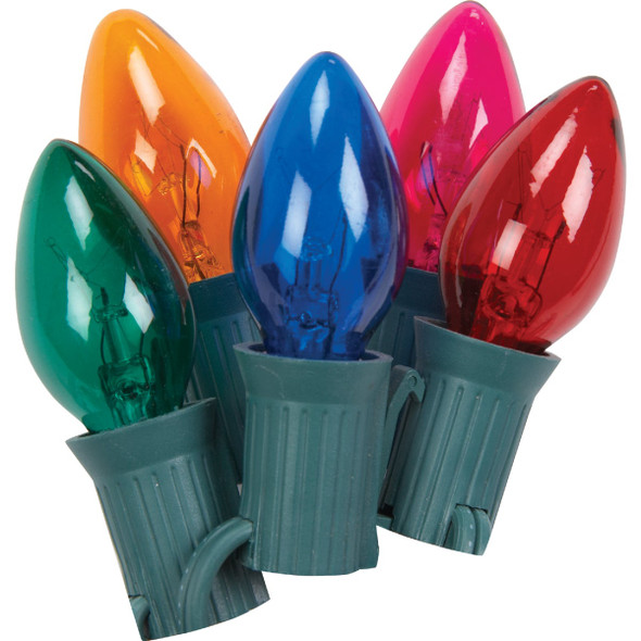 Holiday Wonderland Transparent Multi 25-Bulb C7 Incandescent Light Set 905429