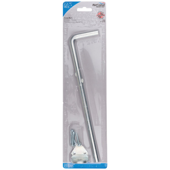 National Hardware 12 In. L. x 1/2 In. Dia. Zinc Plated Steel Cane Bolt