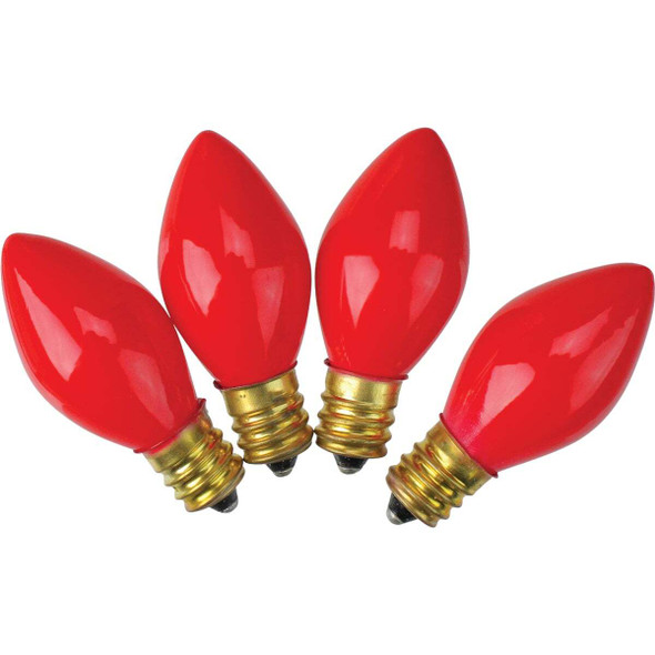 Home Impressions C7 Red Ceramic 125V Replacement Light Bulb (4-Pack) 900354