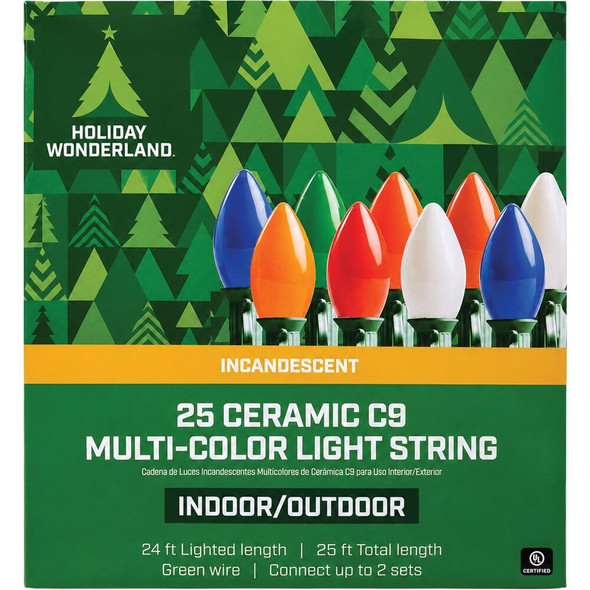 Home Impressions Ceramic Multi 25-Bulb C9 Incandescent Light Set 905437 905437