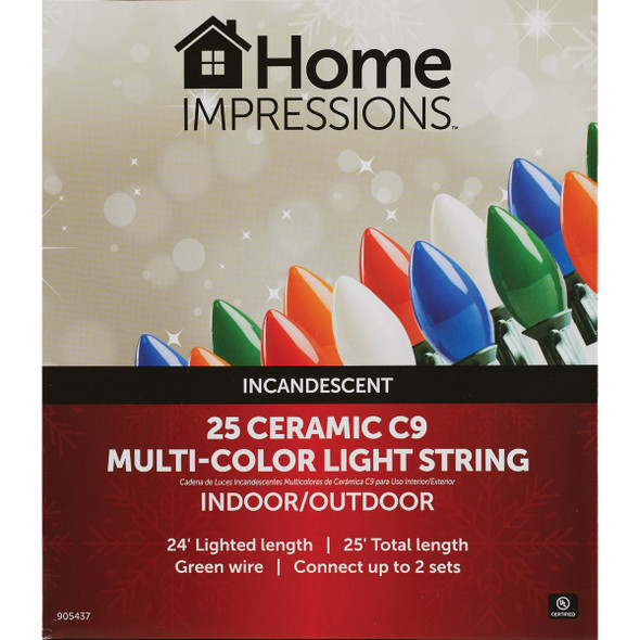 Home Impressions Ceramic Multi 25-Bulb C9 Incandescent Light Set
