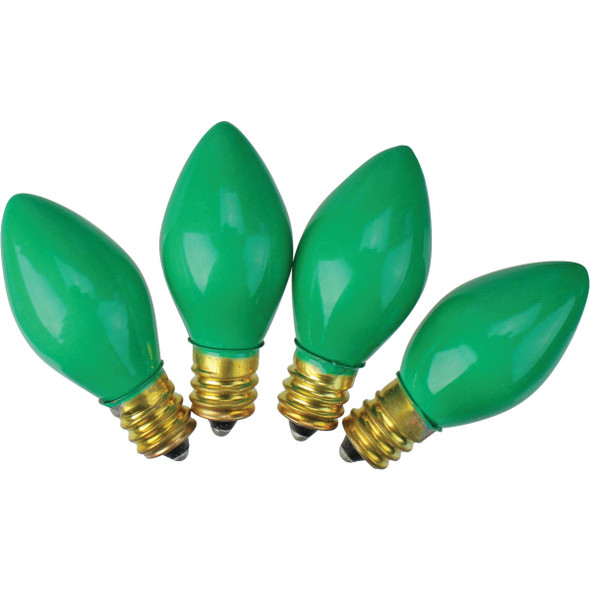 Home Impressions C7 Green Ceramic 125V Replacement Light Bulb (4-Pack) 900435